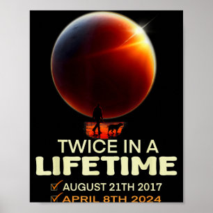 Poster Eclipse Solar Engraçado Duas Vezes na Vida Solar
