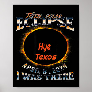 Poster Eclipse Solar Eu Hye Texas Lá