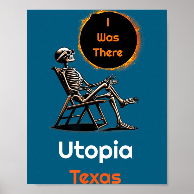 Poster Eclipse Solar Euforia Texas Lá (Frente)