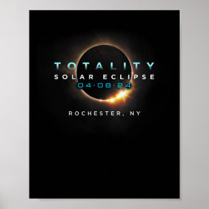 Poster Eclipse Solar Oficial 2024 Rochester