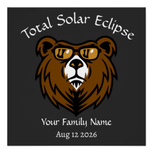 Pôster Eclipse Solar Personalizar Vinheta