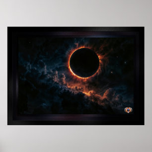 Poster Eclipse Solar que inspira Arte IA Awe por Xzendor7