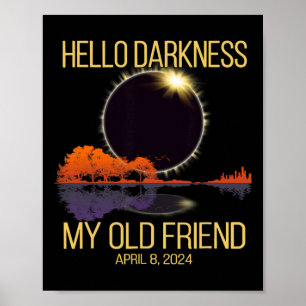 Poster Eclipse Solar Total 04.08.24 Olá Escuridão Meu Ant
