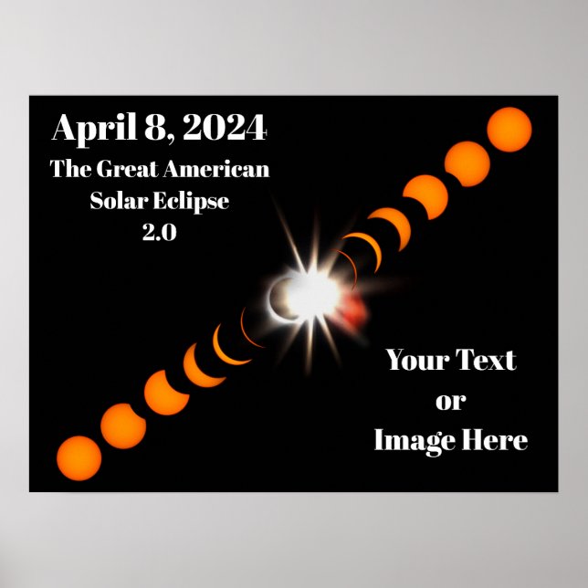 Poster Eclipse Solar Total 2024 (Frente)