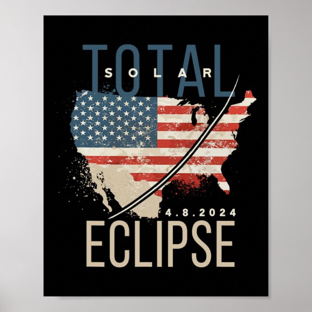 Poster Eclipse Solar Total 2024 (Frente)