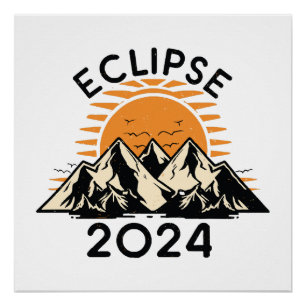 Pôster Eclipse Solar Total 2024