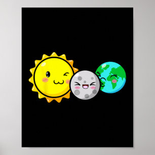 Poster Eclipse Solar Total 2024 Astronomia Divertida de K