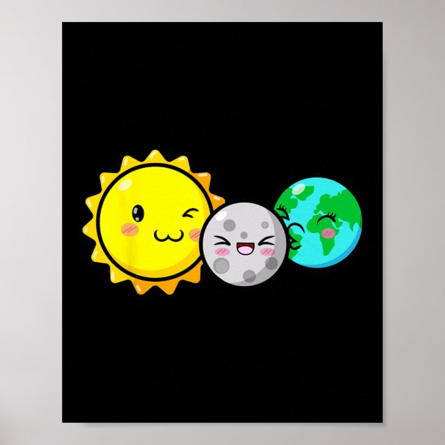 Poster Eclipse Solar Total 2024 Astronomia Divertida de K (Frente)