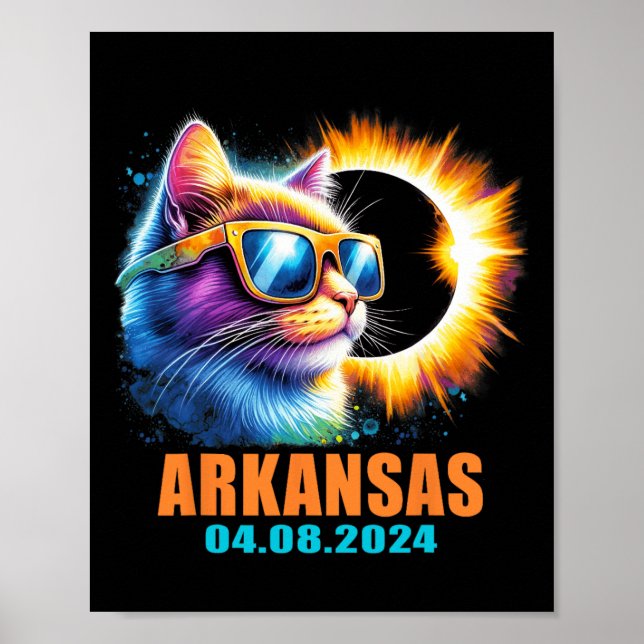 Poster Eclipse Solar Total 2024 Cat Solar Eclips (Frente)