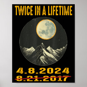 Poster Eclipse Solar Total 2024 Duas Vezes Em Uma Vida 20