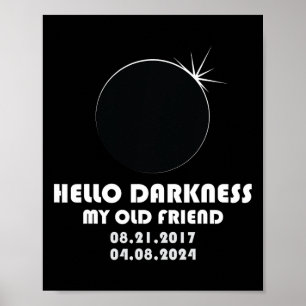 Poster Eclipse Solar Total 2024 Duas Vezes Na Vida