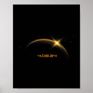 Poster Eclipse Solar Total abril 8 2024
