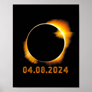 Poster Eclipse Solar Total abril 8 20242