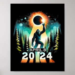 Poster Eclipse Solar Total Abril 8 Eclipse Solar 2024 Tot