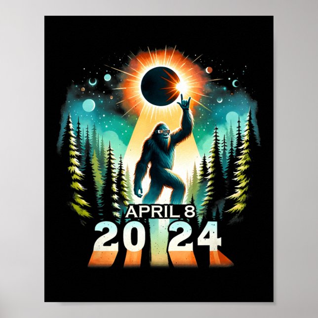 Poster Eclipse Solar Total Abril 8 Eclipse Solar 2024 Tot (Frente)