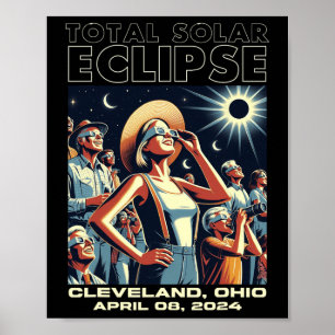 Poster Eclipse Solar Total Cleveland