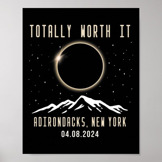 Poster Eclipse Solar Total de Nova Iorque 2024 1 (Frente)