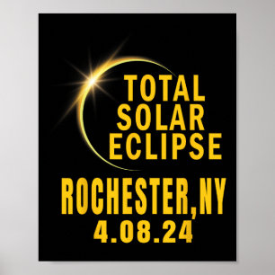 Poster Eclipse Solar Total de Rochester Ny Solar 2024
