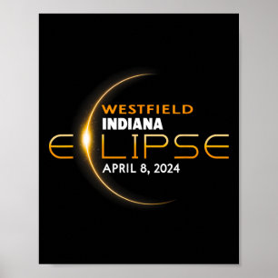 Poster Eclipse Solar Total de Westfield Indiana 2024