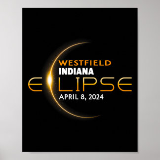 Poster Eclipse Solar Total de Westfield Indiana 2024