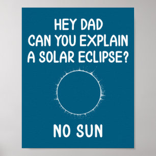 Poster Eclipse Solar Total Divertido Astronomia