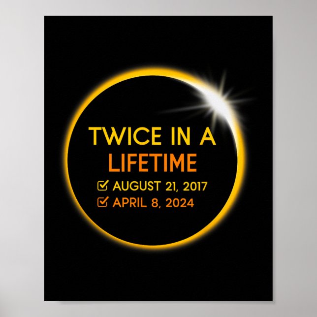 Poster Eclipse Solar Total Duas Vezes Numa Vida Que Corre (Frente)