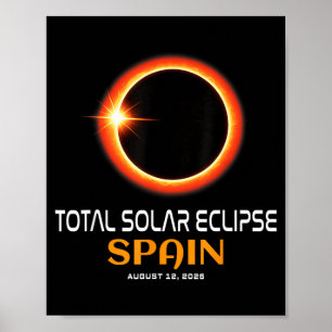 Poster Eclipse Solar Total na Espanha 2026 12 de Agosto