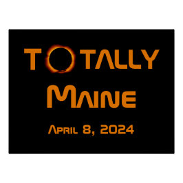 Pôster Eclipse Solar Totalmente Maine 2024