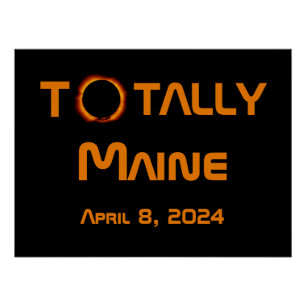 Pôster Eclipse Solar Totalmente Maine 2024