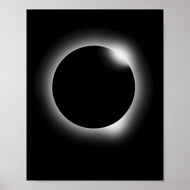 Poster Eclipse Total Ciência Nerdy Lunar Solar Presente S (Frente)