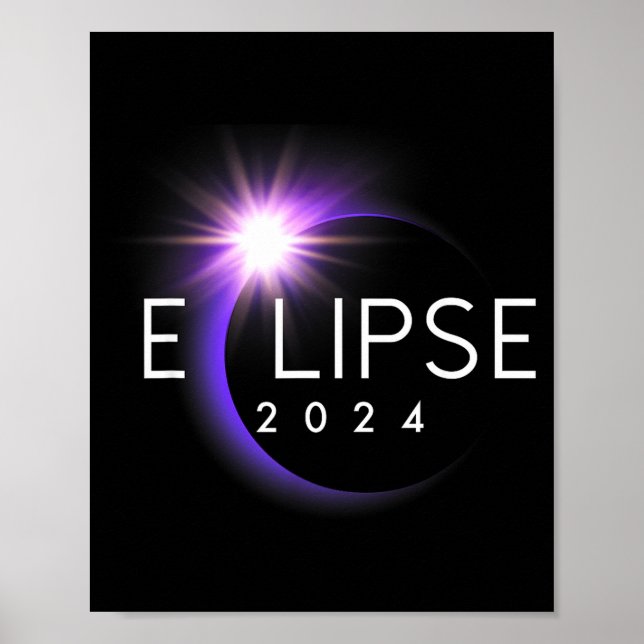 Poster Eclipse Total da América 04 08 24 Eclipse Total do (Frente)