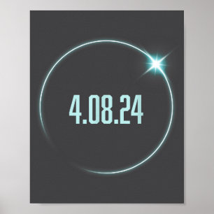 Poster Eclipse Total da América Engraçado 4.08.24 Eclipse