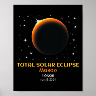 Poster Eclipse Total do Sol de 8 de Abril
