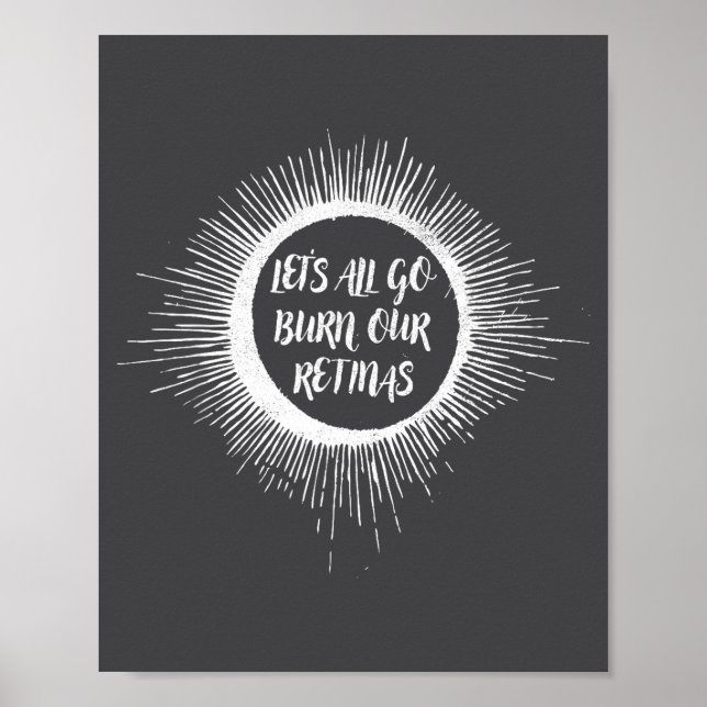 Poster Eclipse Total do Sol Divertido Vamos (Frente)