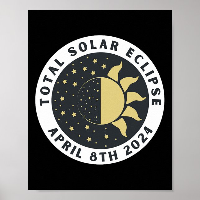 Poster Eclipse - Total Eclipse Solar - Totalidade 2024 (Frente)
