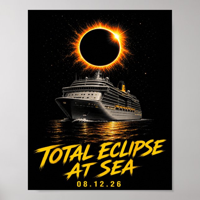 Poster Eclipse Total No Mar 08 12 26 Totalidade Solar (Frente)