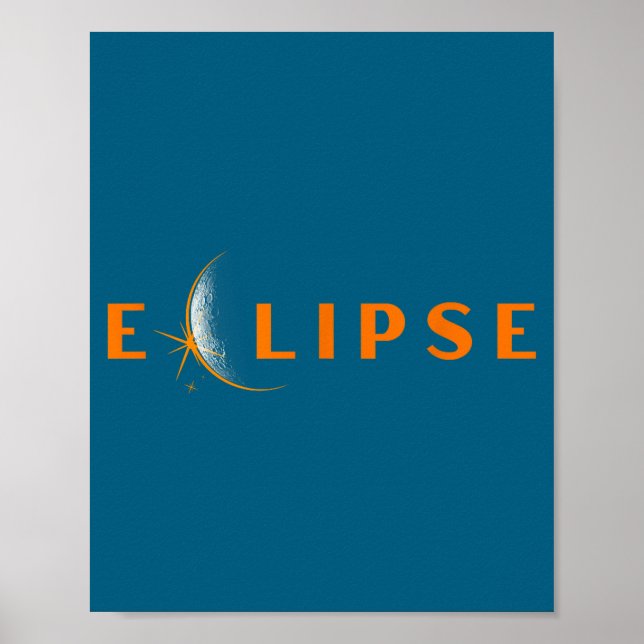 Poster Eclipse Universal Total Lunar Eclipse Solar Total  (Frente)