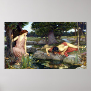 Pôster Eco e narciso de John William Waterhouse