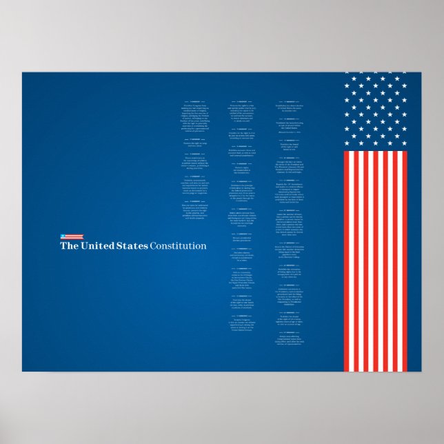 Poster Econo USA Constituição Bandeira Americana (Frente)