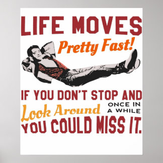 Poster Economize a vida do Ferris move Bonito citação ráp