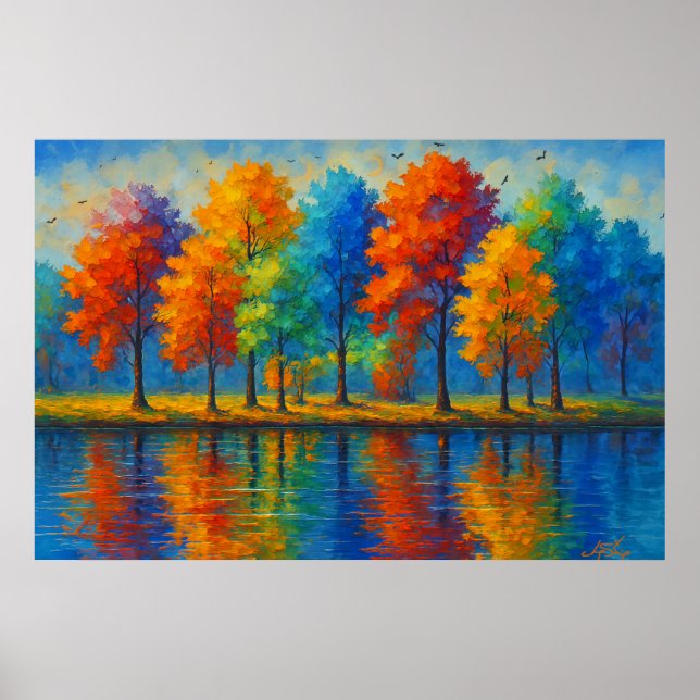 Poster Ecos de Paisagem Colorida (Frente)