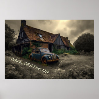 Poster Ecos De Uma Arte De Conceito De Espaço Liminal Da