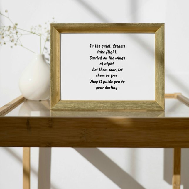 Poster Ecos dos Sonhos Minipoema inspirador (Criador carregado)