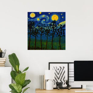 Poster Ecos Florestais do Infinito - Uma Paisagem Florest