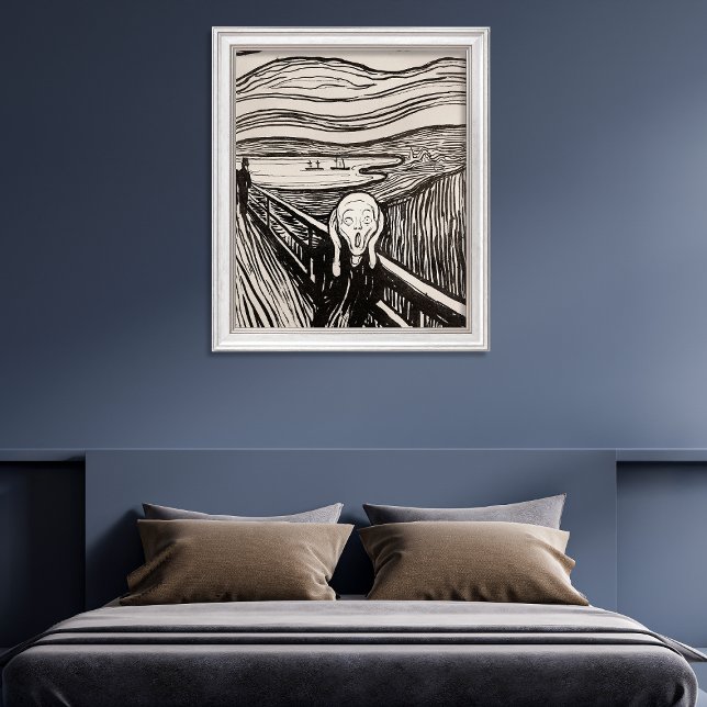 Poster Ecos Silenciosos: Desvendando Edvard Munch é o Gri ("Emotional Turmoil Exposed: Unraveling Munch's The Scream (1895)" wall decoration poster)