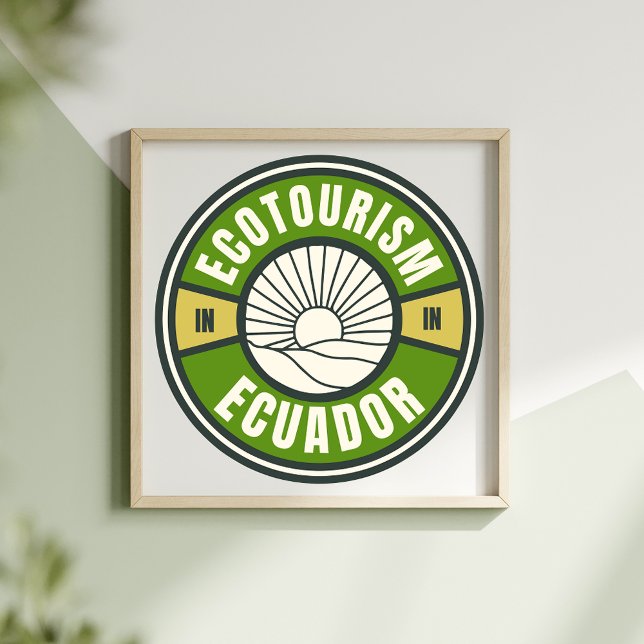 Poster Ecoturismo no Equador Viagem Verde Lento (Criador carregado)