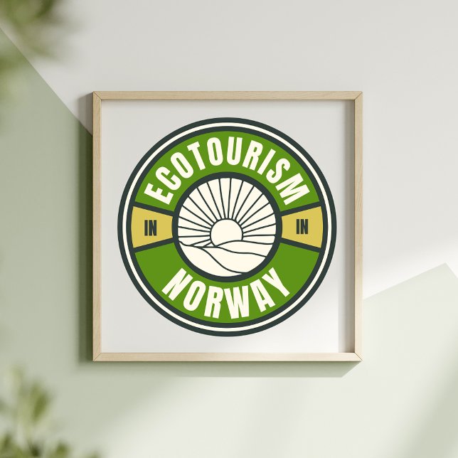 Poster Ecoturismo Noruega Escandinávia Viagem lenta (Criador carregado)