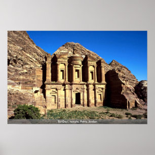 Pôster "Ed-Deu", templo, PETRA, Jordão
