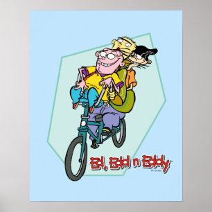 Poster Ed, Edd, um Eddy numa bicicleta