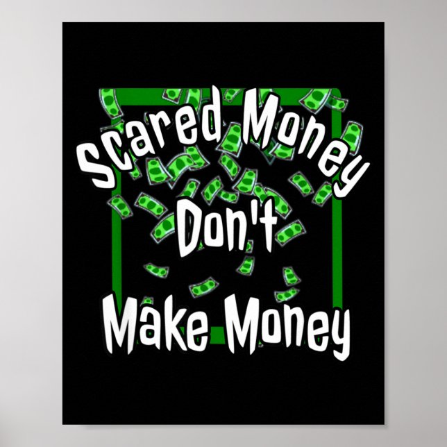 Poster Ed Money Don't Make Money Stock Market Traders Gif (Frente)